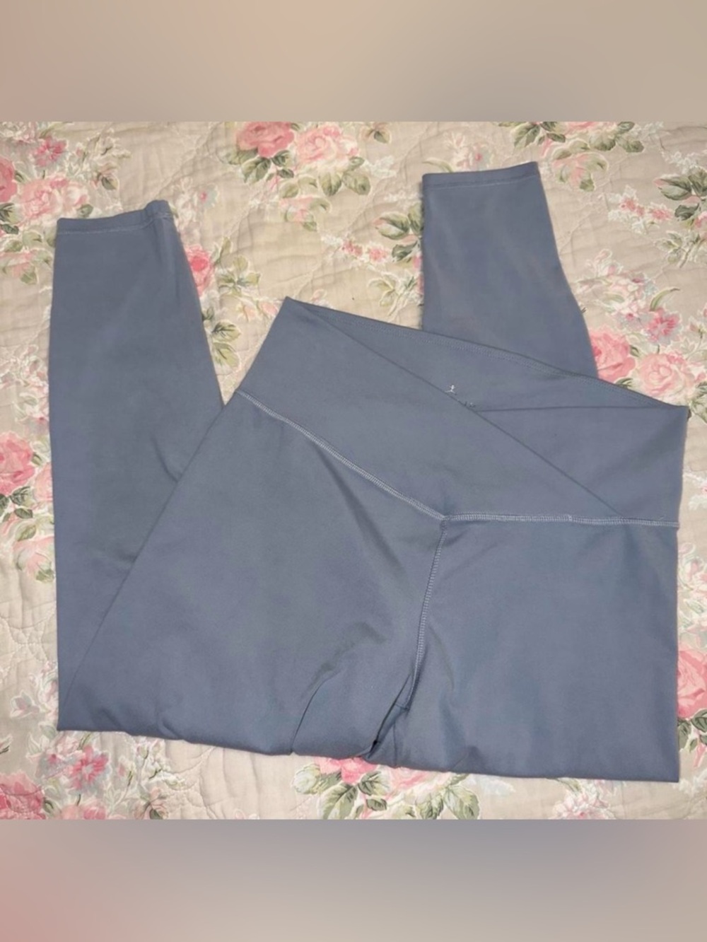 Steel Blue High-Waist V waist Leggings